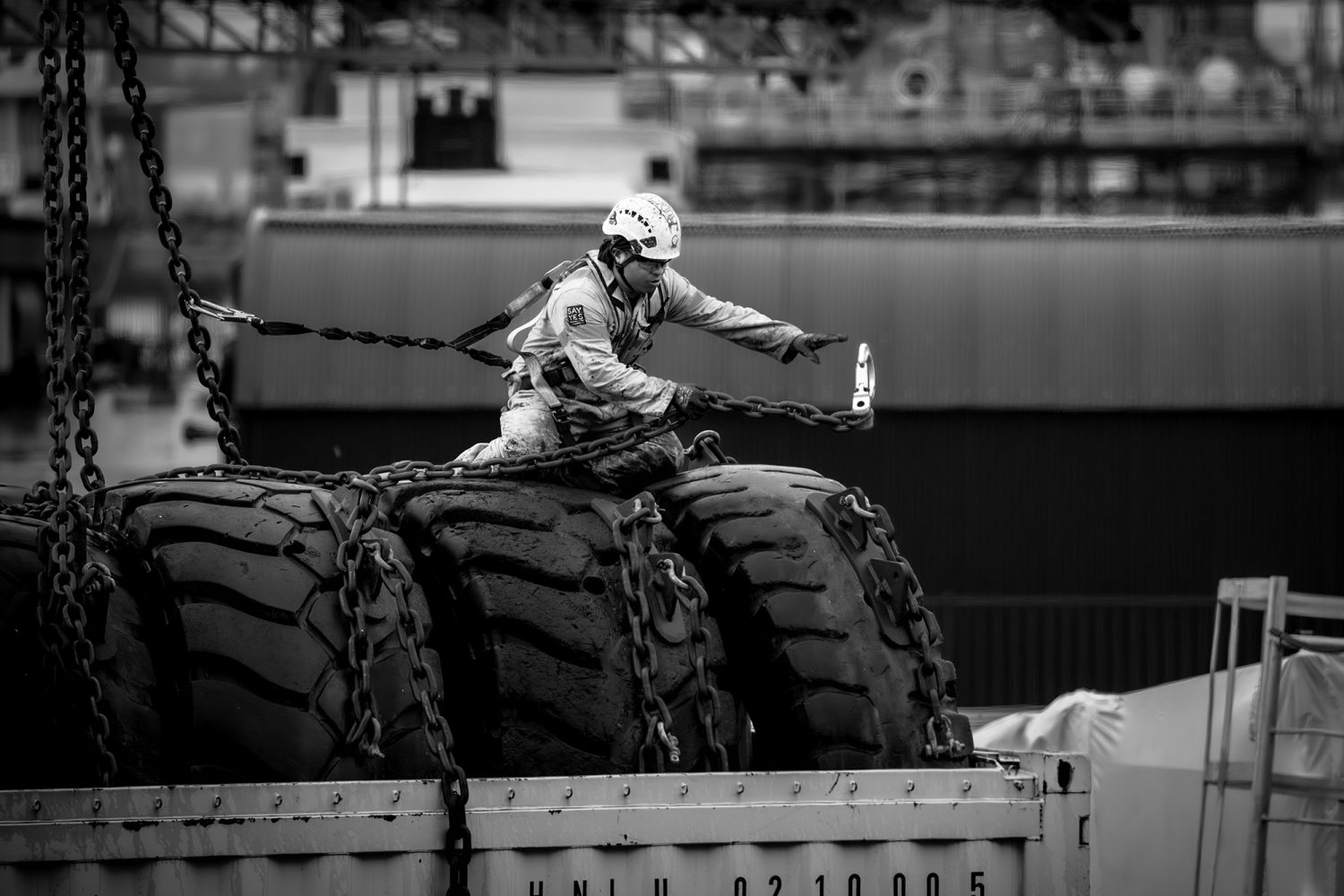 hard work at the shipyard